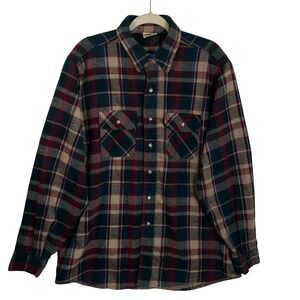 Vintage FiveBrother Tallman XL Flannel Shirt Plaid Red Green Workwear Grunge‎